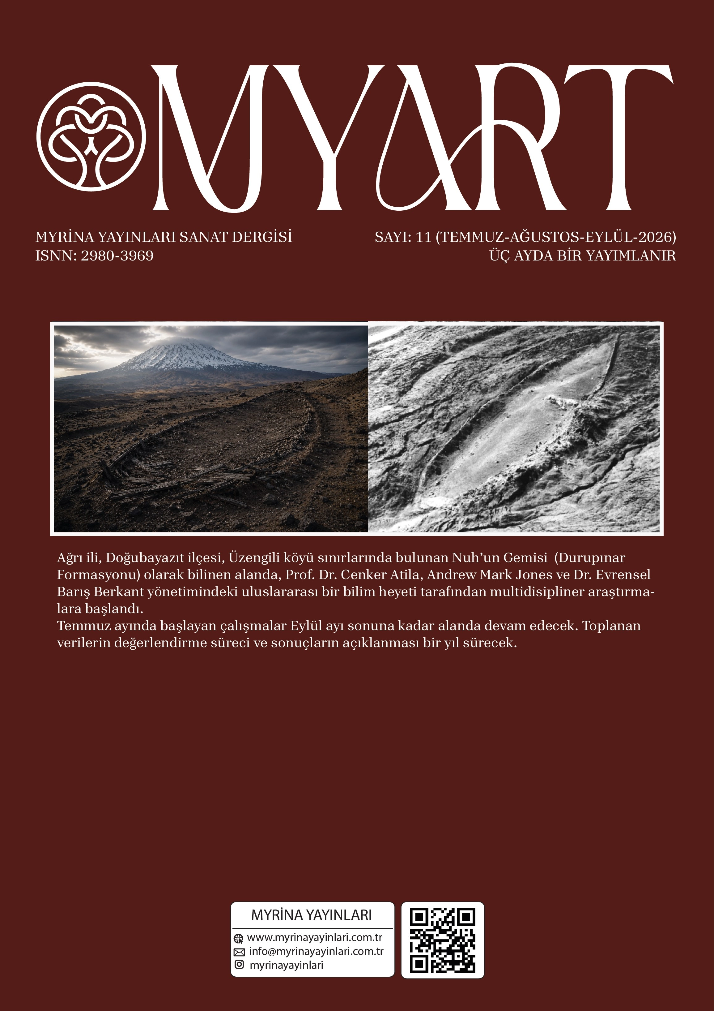 MYART-11: MYRİNA YAYINLARI SANAT DERGİSİ (Temmuz-Ağustos-Eylül-2026)